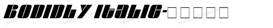Bodidly Italic字体转换